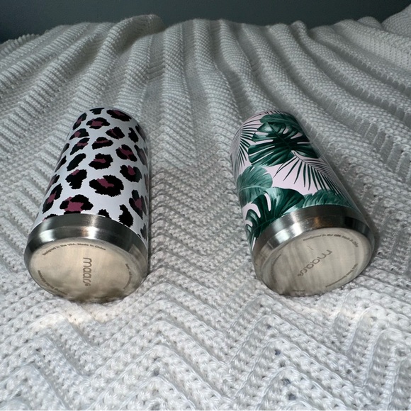 Two Decorative Skinny Can Coozies- palms trees and animal print - Picture 2 of 6
